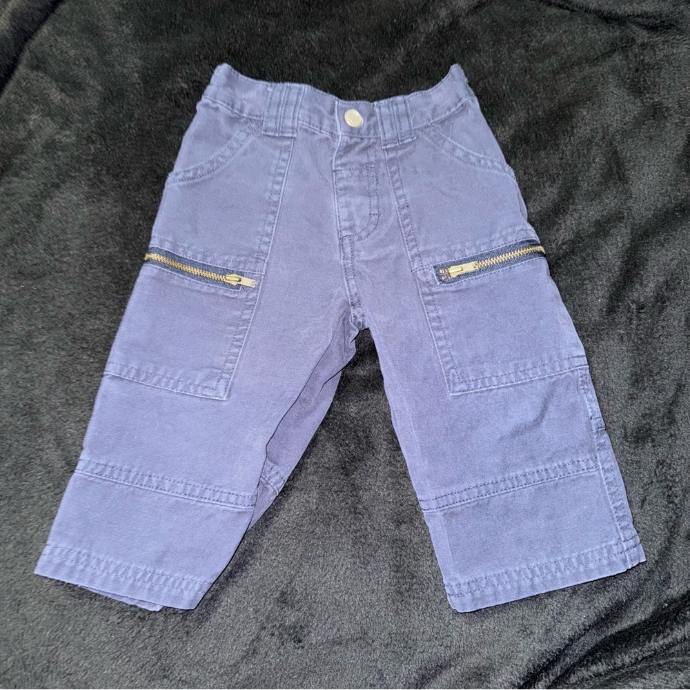 Faded Glory Kids Y2K Blue Cargo Pants
